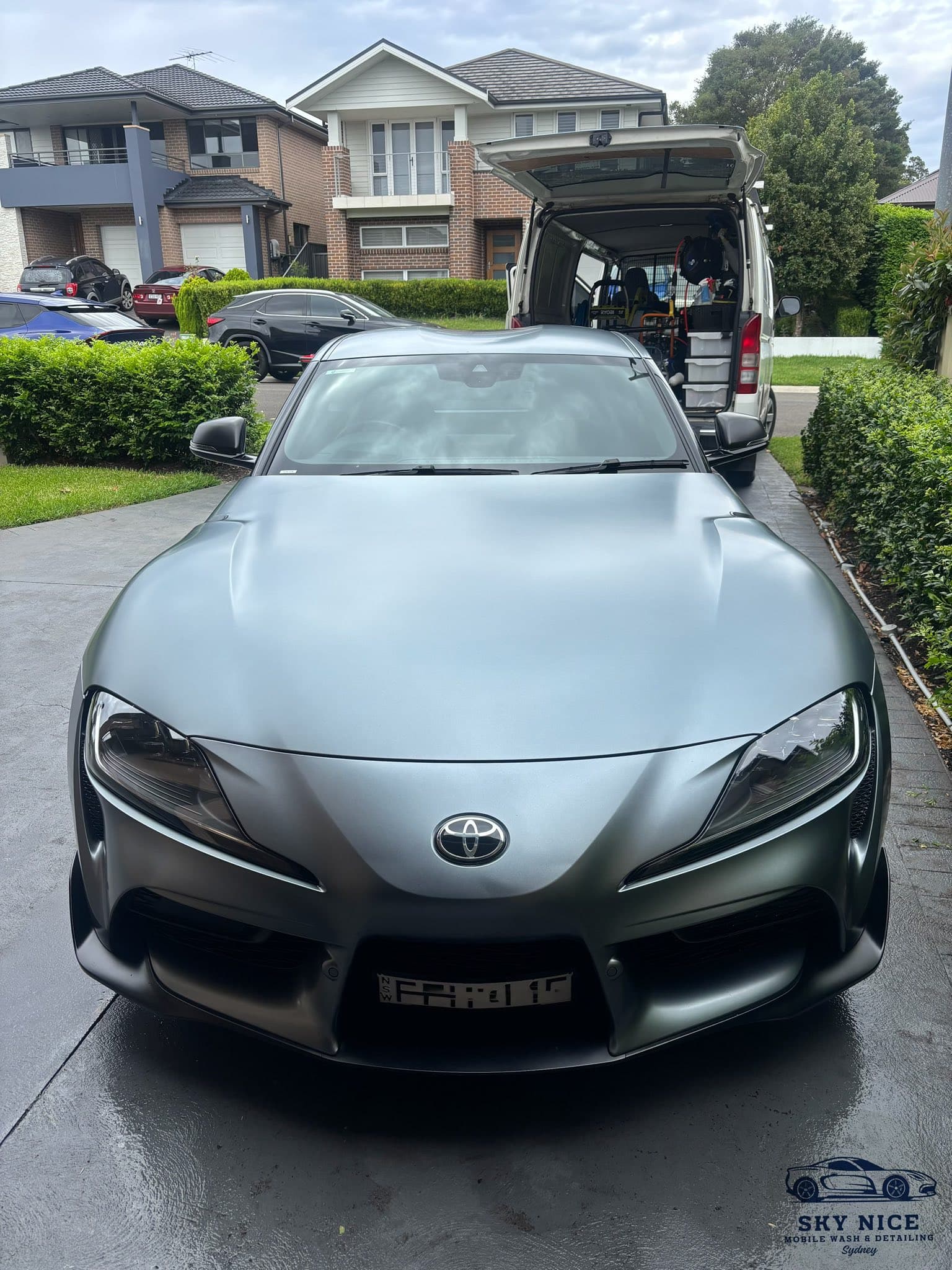 Car before full detail package - heavy dust and water spots