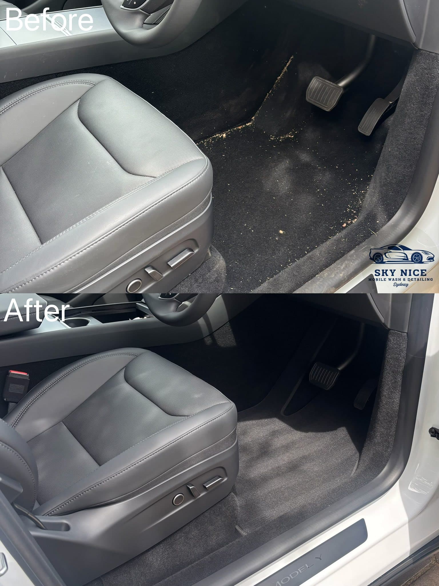 Vehicle body after paint correction - gleaming finish