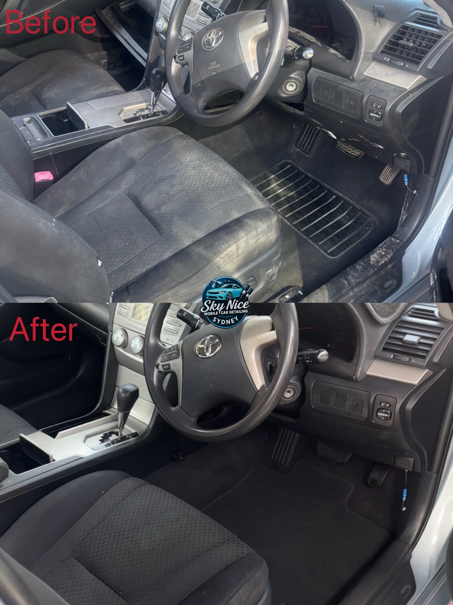 Engine bay after detailing - spotless and restored look